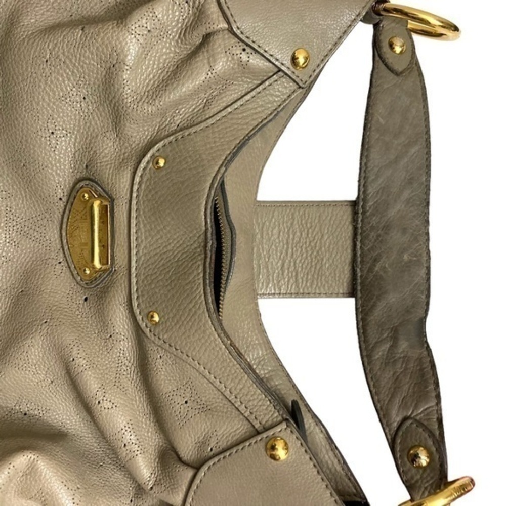 LOUIS VUITTON Solar PM Mahina Leather Grey taupe leather bag purse M93124 - Picture 7 of 16